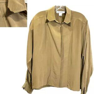 Argenti Western Silk Button Shirt Womens 6 Cowgirl Rodeo Equestrian Country‎